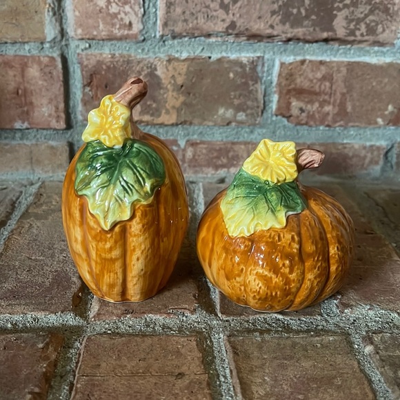 FWC The Cook's Bazaar Fall Pumpkin Salt & Pepper Shakers - Picture 1 of 8